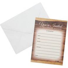 Party Cards & Invitations Fun Express Rustic chic bridal shower invitations, stationery, 12 pieces