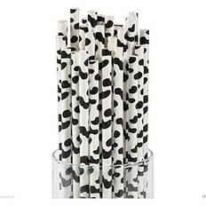 Fun Express Cow Print Paper Straws 24Pc Party Supplies 24 Pieces