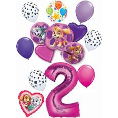 Paw patrol party supplies skye and everest pups 2nd birthday balloon bouquet