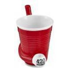 Red Drinking Games Fashioncraft novelty mug red beer pong