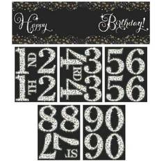 Garlands & Confetti Amscan Happy Birthday Sparkling Celebration Customizable Giant Banner 1ct