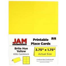 Jam Paper Printable Place Cards 3.75x1.75 Yellow 12/Pack