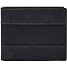 Men's Leather Bifold Wallet Flip ID Window - Midnight Navy