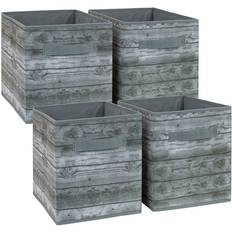 Sorbus 4 Pc Storage Cube Wood Basket