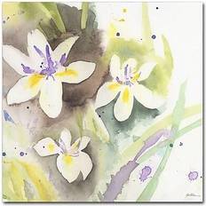 Interior Details Trademark Fine Art 'White Iris' Painting Print on Wrapped Wall Decor