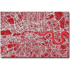 Interior Details Trademark Fine Art Tompsett 'London Street Map IV' Wall Decor