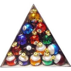 Kurt Adler Glass Pool Balls Set of 15 40 mm