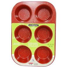 Sheet Pans 122259 Red G Pan 6 Cup Muffin Tray