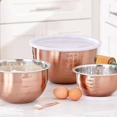 Mixing bowl set with lids Cook Pro 6-Pc. Set Of Copper & Lids Mixing Bowl