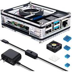 Replacement Chassis Miuzei Case with Fan for Raspberry Pi 4