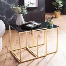 Wohnling Satztisch Chur Schwarz Gold MDF Metall