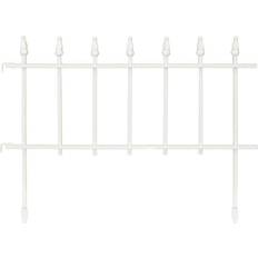 Sunnydaze 18 White Roman Style Steel Border Patio Walkway Fence