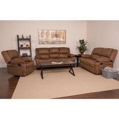 Flash Furniture BT-70597-RLS-SET-BN-MIC-GG Harmony Series Chocolate Sofa