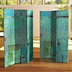 Blue Room Dividers Oriental Furniture 6" Double Sided Aurora Room Divider