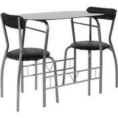 Dining Sets Flash Furniture Sutton 3 Space-Saver Bistro Dining Set 2