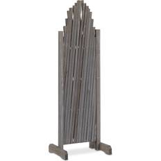 Grigio Telaio Relaxdays Wooden Trellis, Extendable, Freestanding, Garden Lattice, Balcony