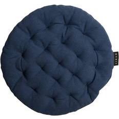Linen Chair Cushions Linum Pepper Seat Cushion 37 cm Ink Blue Chair Cushions Blue