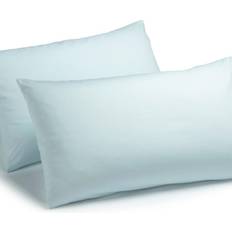 Baumwolle - Blau Kissenbezüge Charlotte Thomas Plain Dye 144 Count Combed Egg Pillow Case Blue