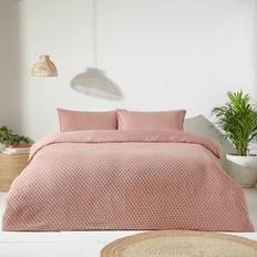 The Linen Yard Fluffy Polka Dot Tuft Duvet Cover Pink