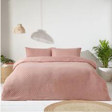 The Linen Yard Fluffy Polka Dot Tuft Duvet Cover Pink