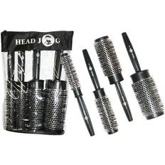 Head Jog 4 retaining radial hair brush set zip-up bag