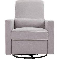 Gold Armchairs DaVinci Piper Upholstered Recliner Swivel Glider Cream Piping, Greenguard