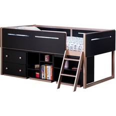 Gold Bookcases Acme Furniture Prescott Bookshelf Compartments Rose-Gold