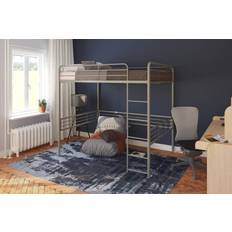 Silver Beds DHP Full Metal Loft Bed with Ladder, Space-Saving