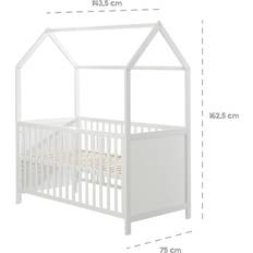 Beige Lettini per bambini Roba Höhenverstellbares Kinder-Hausbett Style 70 x 140 cm