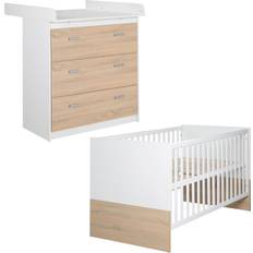 Roba Chambre Bébé Duo 70 x 140 cm + Commode a Langer Avec Plan A Langer Inclus