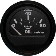 Parking Discs Faria Euro Black 2 Oil Pressure Gauge 80 PSI