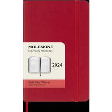 Moleskine daily 2024 Moleskine 12 Monate Tageskalender 2024, Pocket/A6, 1 Tag