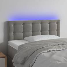 vidaXL A LED Grigio Chiaro 80x5x78/88 cm In Velluto Testiera