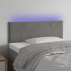 Velour seng vidaXL LED-lys velour Sengegavl