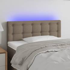 vidaXL LED taupe 100 tyg Sänggavel