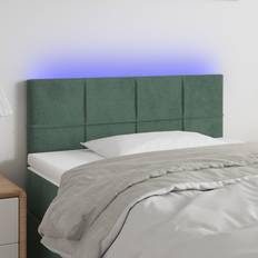 vidaXL LED Grön 100x5x78/88 cm Sammet Sänggavel