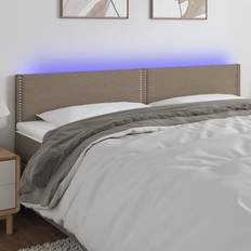 Beige Kopfteile vidaXL LED Taupe Stoff Taupe Kopfteil