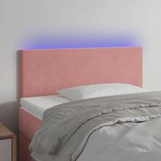 vidaXL Con LED De Terciopelo Rosa 100x5x78/88 cm - Rosa Cabecero