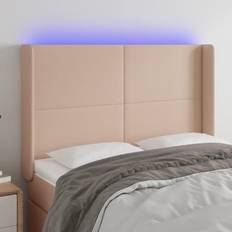 vidaXL LED Cappuccino 147 x 16 x 118 cm Sänggavel
