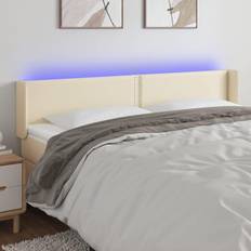 vidaXL LED-lys kunstlæder Sengegavl