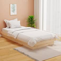 vidaXL Bedframe Massief Hout 90x190 cm Bruin