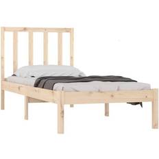 vidaXL Frame Solid Wood Pine 2FT6 Small Single