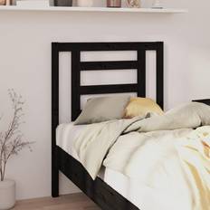 vidaXL black, 81 Solid Pine Bed Bed Headboard