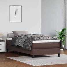 vidaXL de Lit Rembourré 90x200x20 cm Matelas de Lit Rembourré Lit Simple Adulte Meuble de Chambre Coucher Marron Matelas à Ressorts