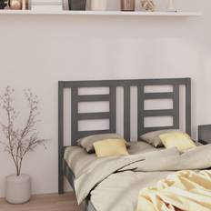 vidaXL grey, 126 Solid Wood Pine Bed Bed Headboard