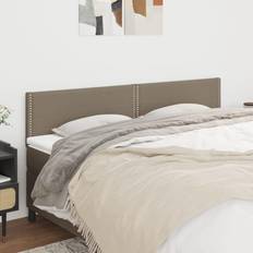 vidaXL Huvudgavlar 2 st Taupe 80x5x78/88 cm Tyg Sänggavel