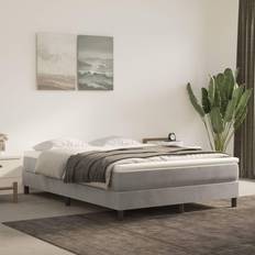 140cm - Gris Matelas à Ressorts vidaXL de Lit Rembourré Lit Double Adulte Meuble de Chambre Coucher 140x190x20 cm Matelas à Ressorts