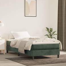 Single Bed Mattresses vidaXL Pocket Bed Mattress 90x190x20 cm Dark Green Coil Spring Matress