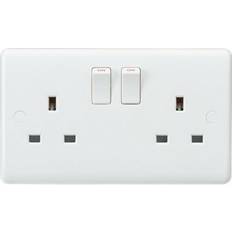 Electrical Outlets Knightsbridge Curved Edge 13A 2G SP Switched Socket