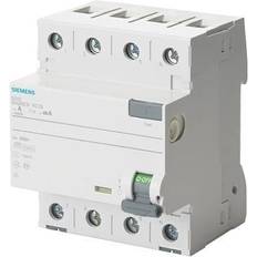 Hpfi 40a 4p 30ma Siemens Fejlstrømsafbryder HPFI 40A, 4P, 30mA, 4MW, 5SV3344-6KK12